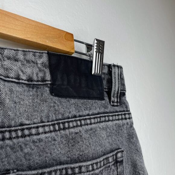 Zara Grey Acid Wash High Rise Distressed Denim Boyfriend Mom Jeans 4 - Picture 14 of 14